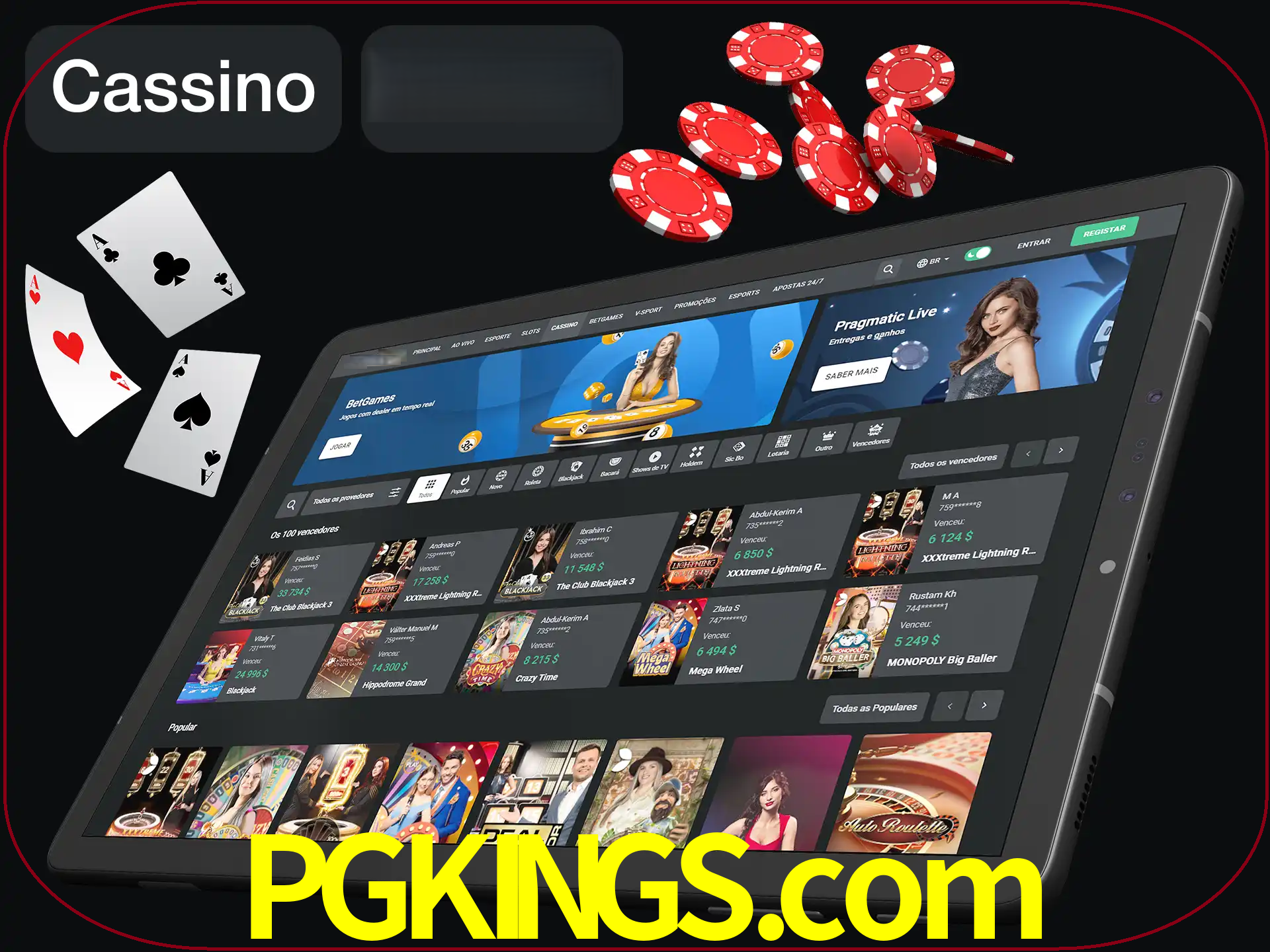 Jogue vários jogos de cassino em nosso cassino.