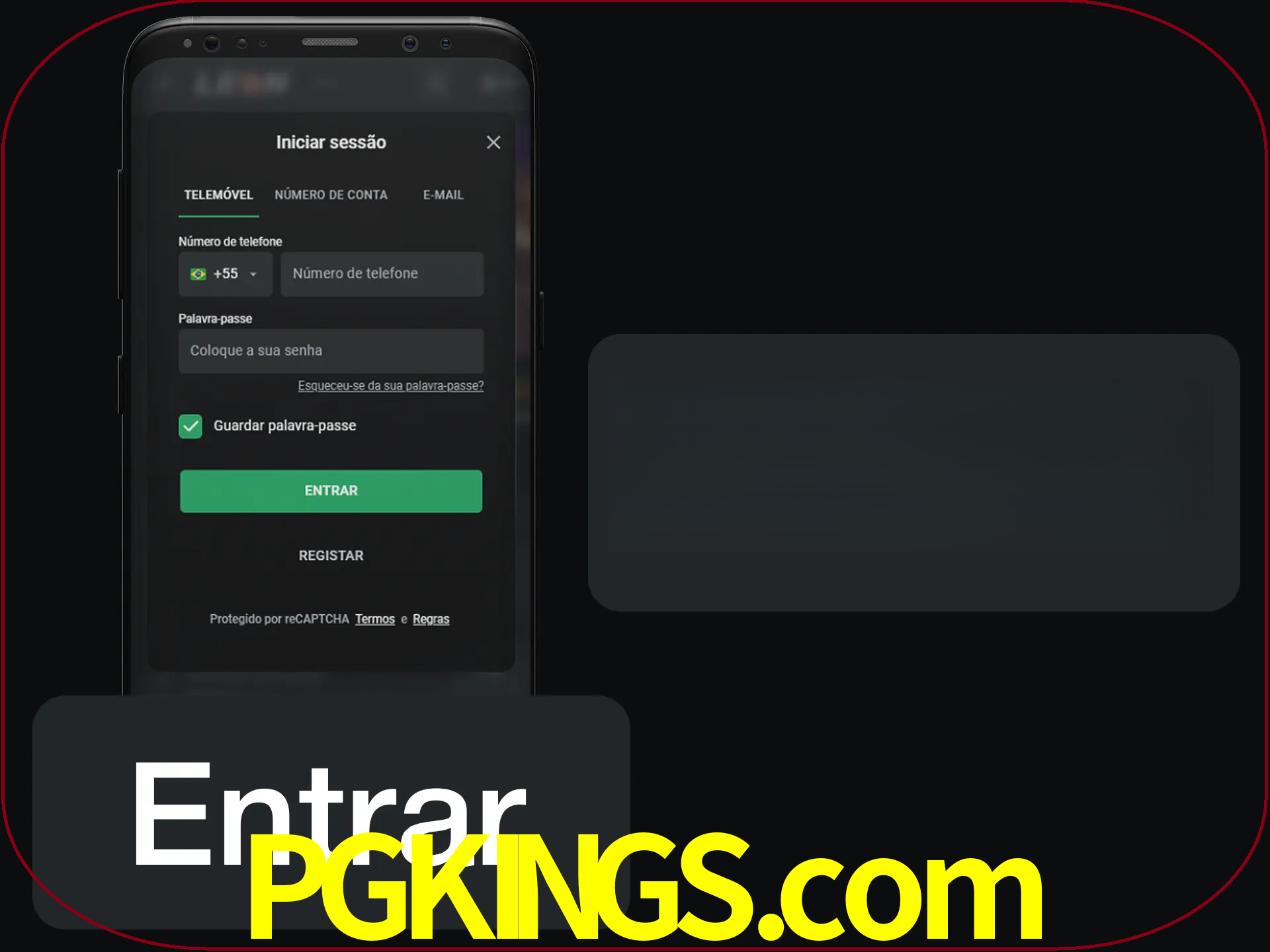 Faça o login para começar a apostar e jogar no cassino.