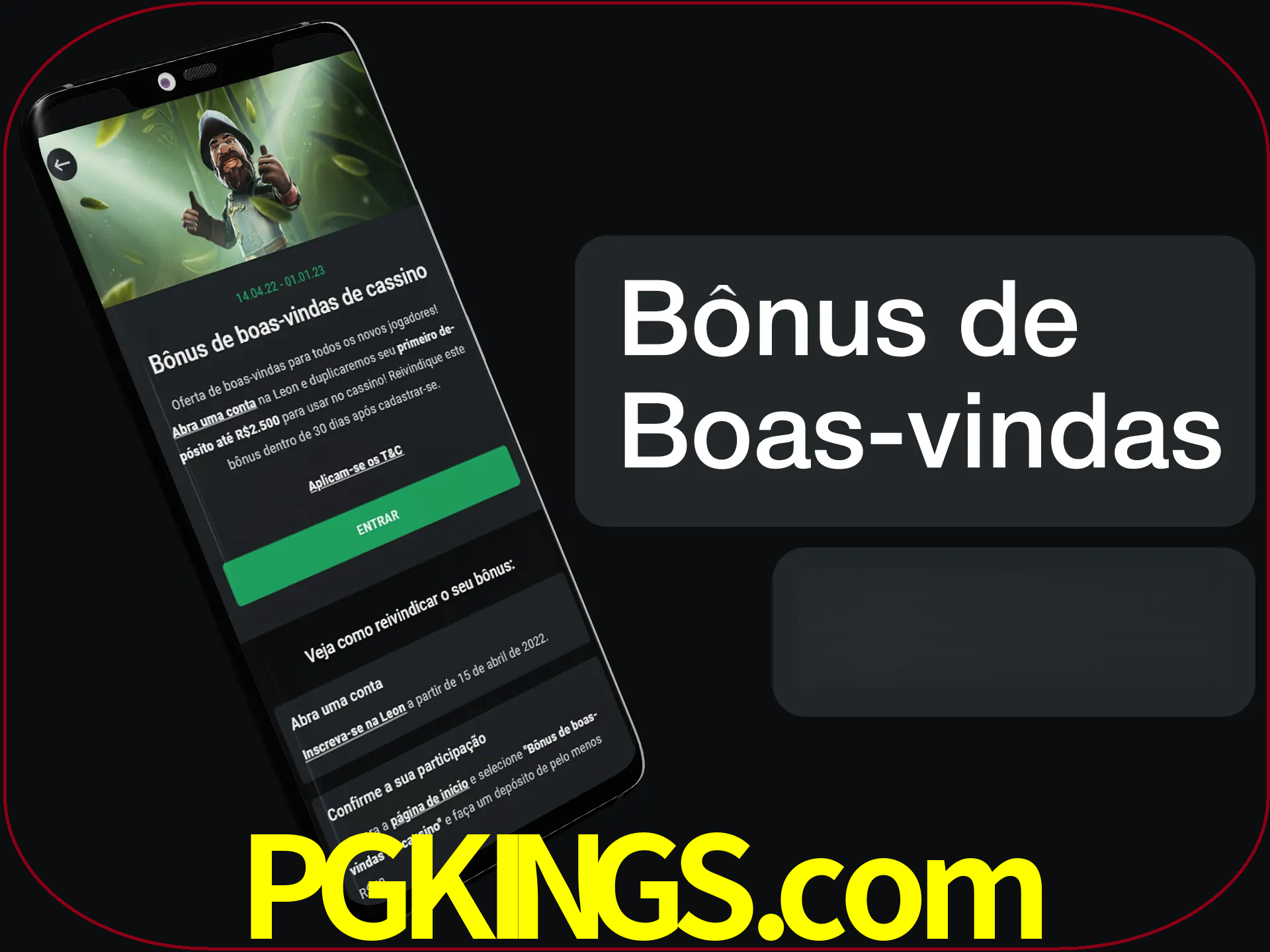 Não se esqueça de usar o bônus de boas-vindas.